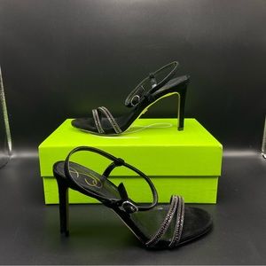 Sam Edelman Womens Daisie Black Suede Ankle Strap‎ Heels Size 7 (5385450)